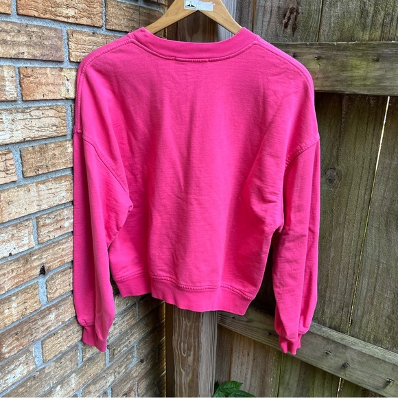 7 For All Mankind Bright Pink Sweatshirt - Picture 3 of 3